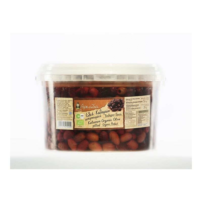 Olives de Kalamata saumure dénoyautées BIO 3kg