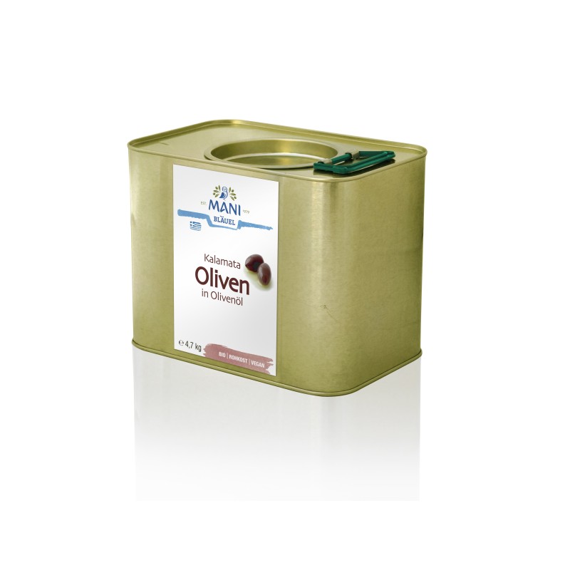 Olives de Kalamata à l'huile d'olive BIO 4.7kg