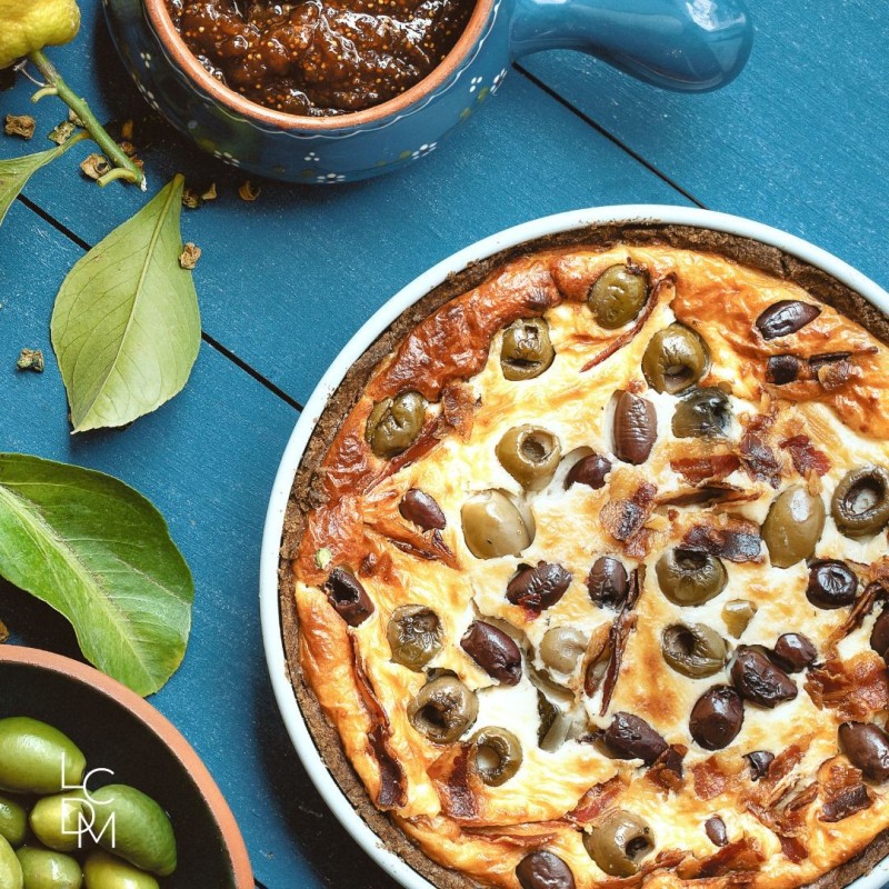 Recette de flan aux olives vertes et de Kalamata