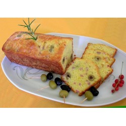 Recette du cake aux olives, lardons et noisettes/noix