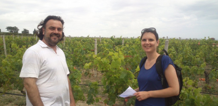 Visite de la famille KAZAKIS; producteur des feuilles de vignes MARIANNA